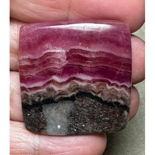 Rectangle 34x33mm Cobalt Calcite with Dolomite Cabochon 58